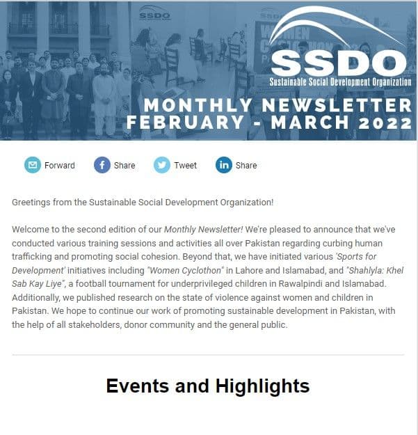 MONTHLY NEWSLETTER FEB-MARCH 2022